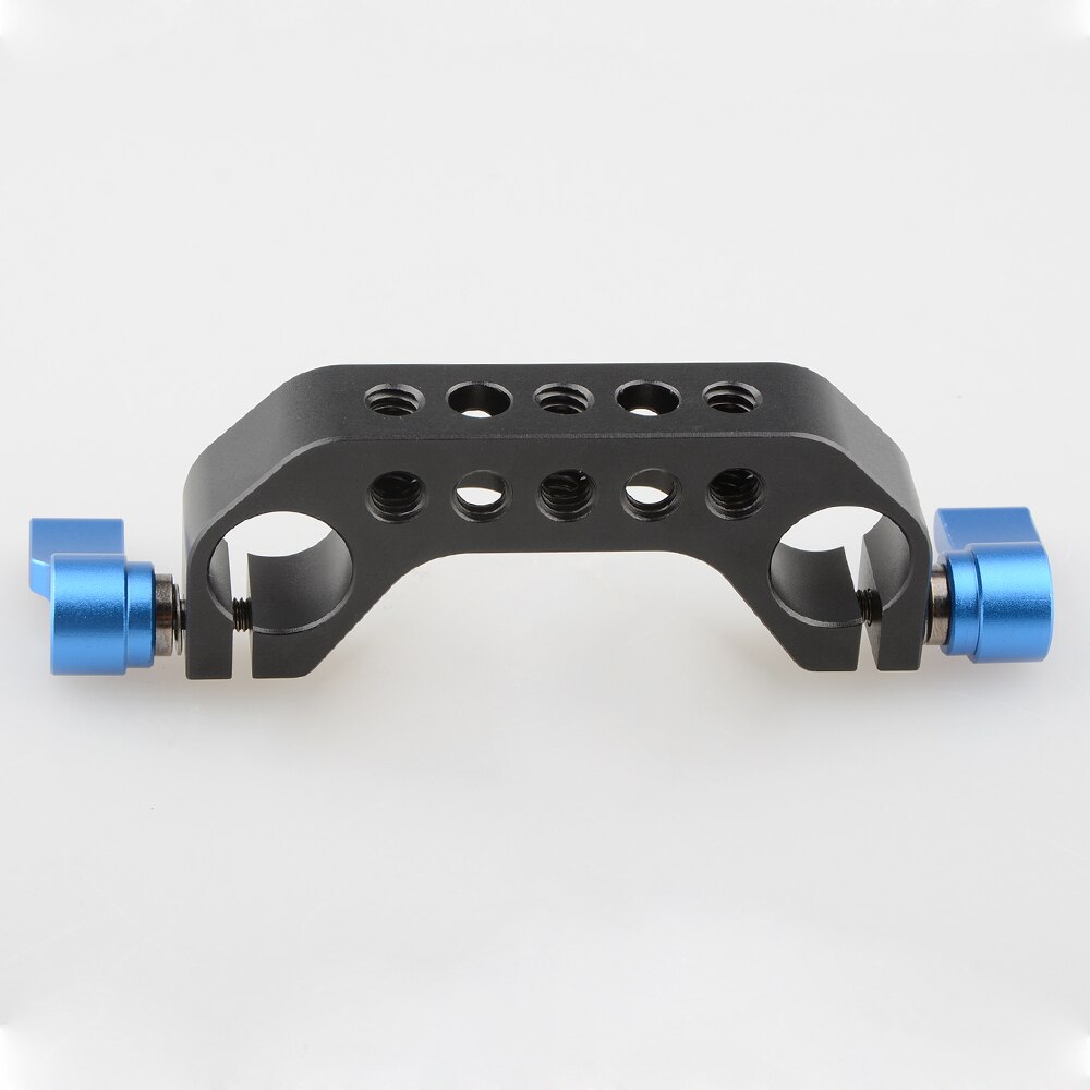 CAMVATE 15mm Railblock Rod Clamp for Shoulder Rig Baseplate (Blue Thumbscrew) C1714