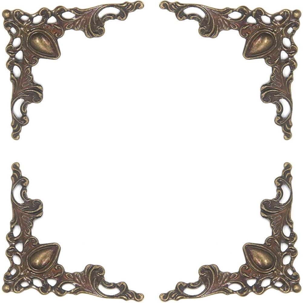 4PCS Antique wrap angle edging wooden box four corner corner iron length fancy side decorative strip edge edging T0I0