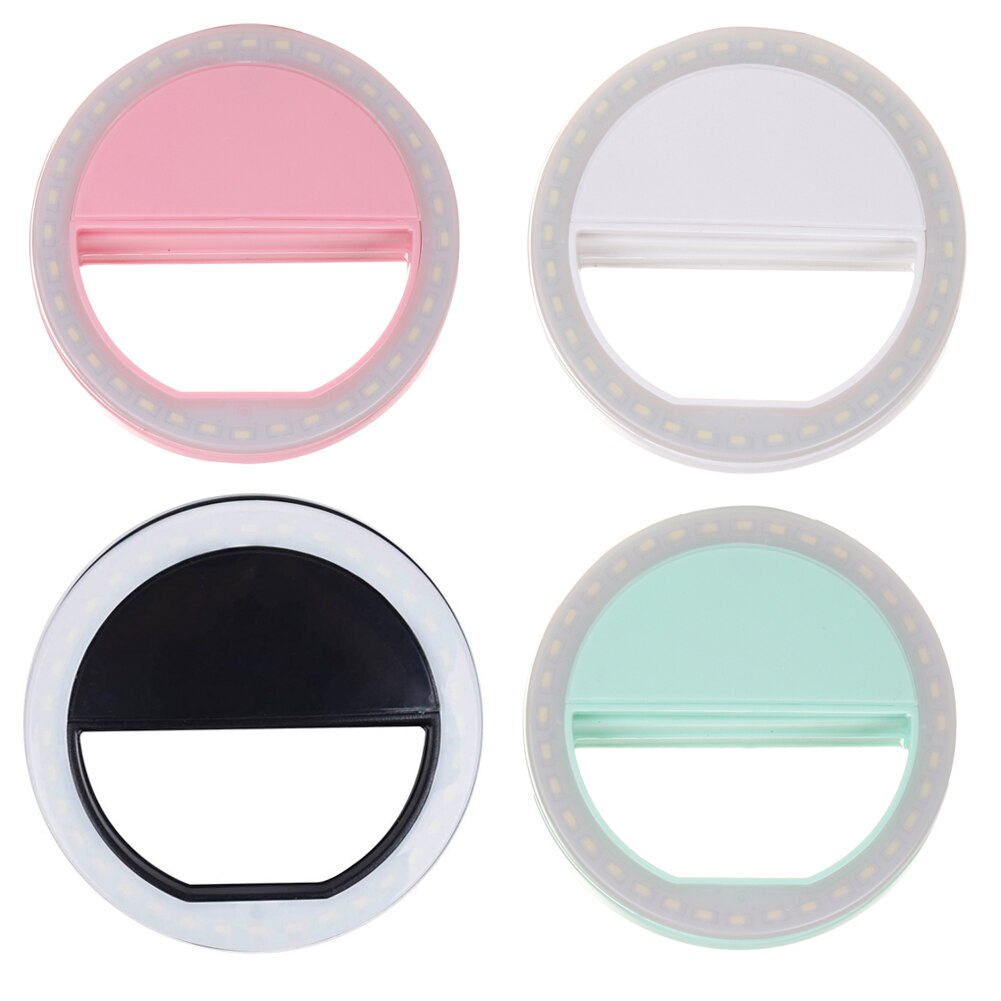 Luz de relleno para Selfie, Flash portátil, Led, cámara de teléfono, mejora la fotografía, para iPhone, Samsung, teléfono inteligente, 4 colores: random color 1pcs