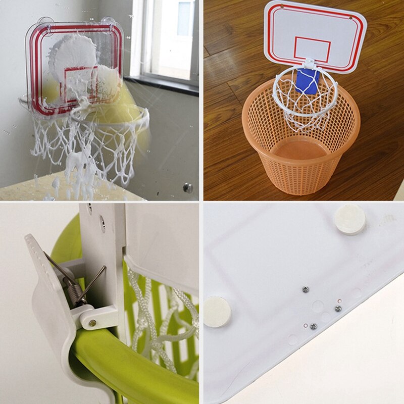 Sport Kantoor Basketbal Hoepel Clip Voor Prullenbak Basketbal Spel Kleine Basketbal Board Clip Voor Afval Mand