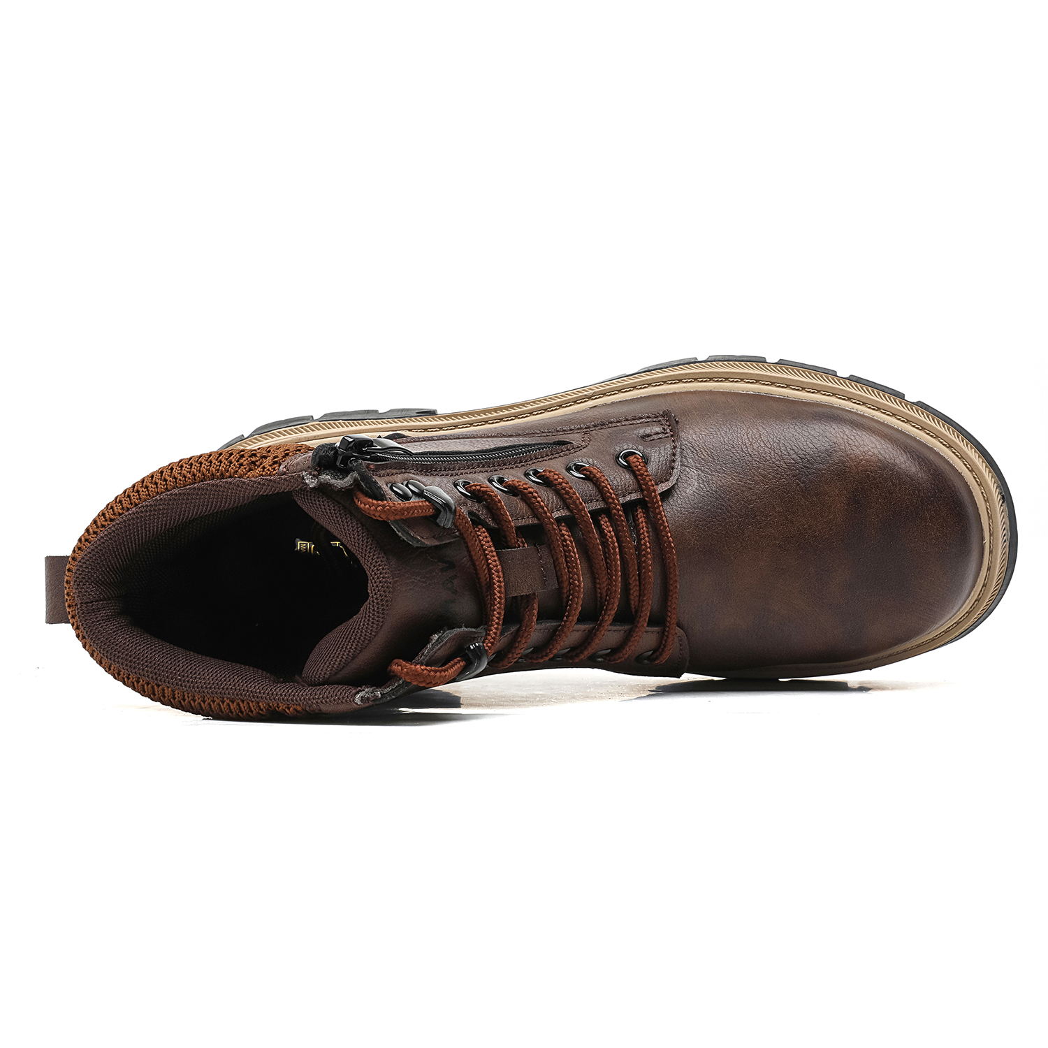 Herre arbeidssko punkteringsfrie vanntette arbeidssko sikkerhetsstøvler med ståltå industrielle uforgjengelige støvler sko med glidelås på siden