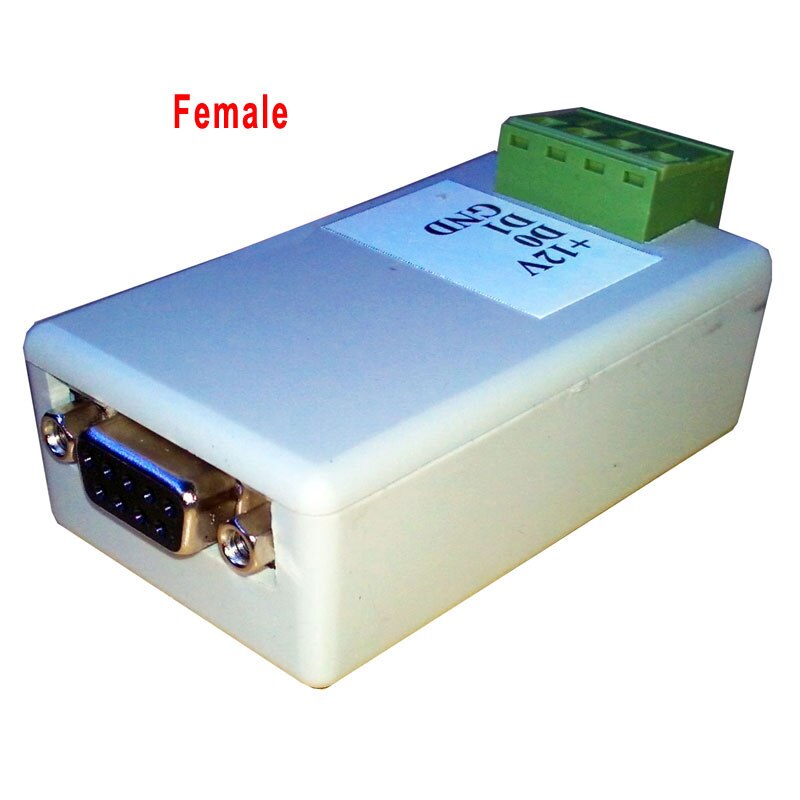Port série RS232 vers Wiegand WG26/34/232/port série Wiegand/COM/transmission bidirectionnelle onverting RS232 lecteur de codes à barres: female interface