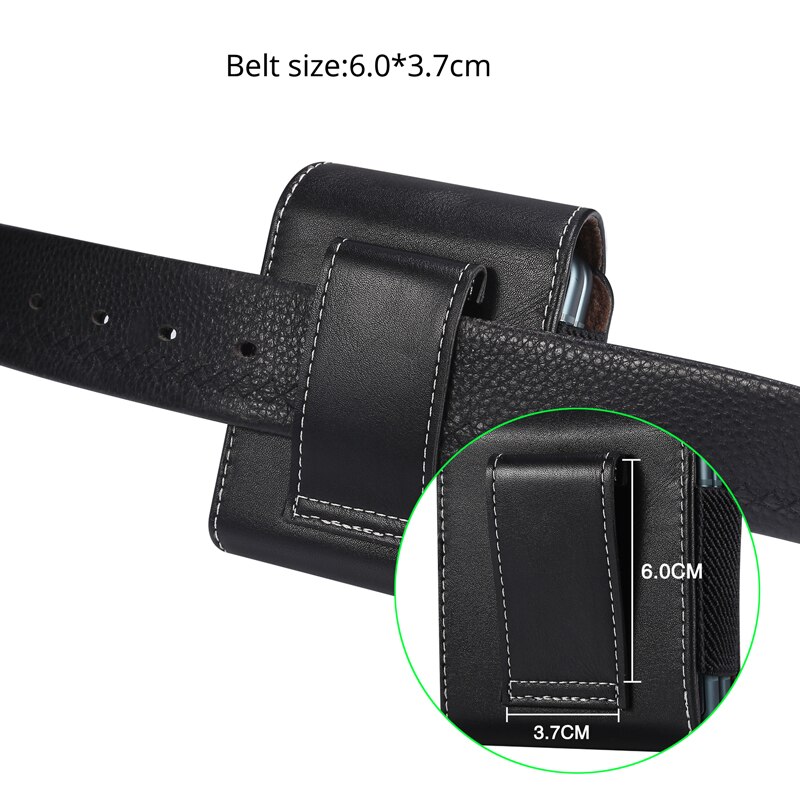 Leather Phone Pouch For Samsung Z Flip 3 2 1 SM-F7110 F7070 Belt Clip Holster Cloth Phone Case For Motorola Razr 5g Waist Bag