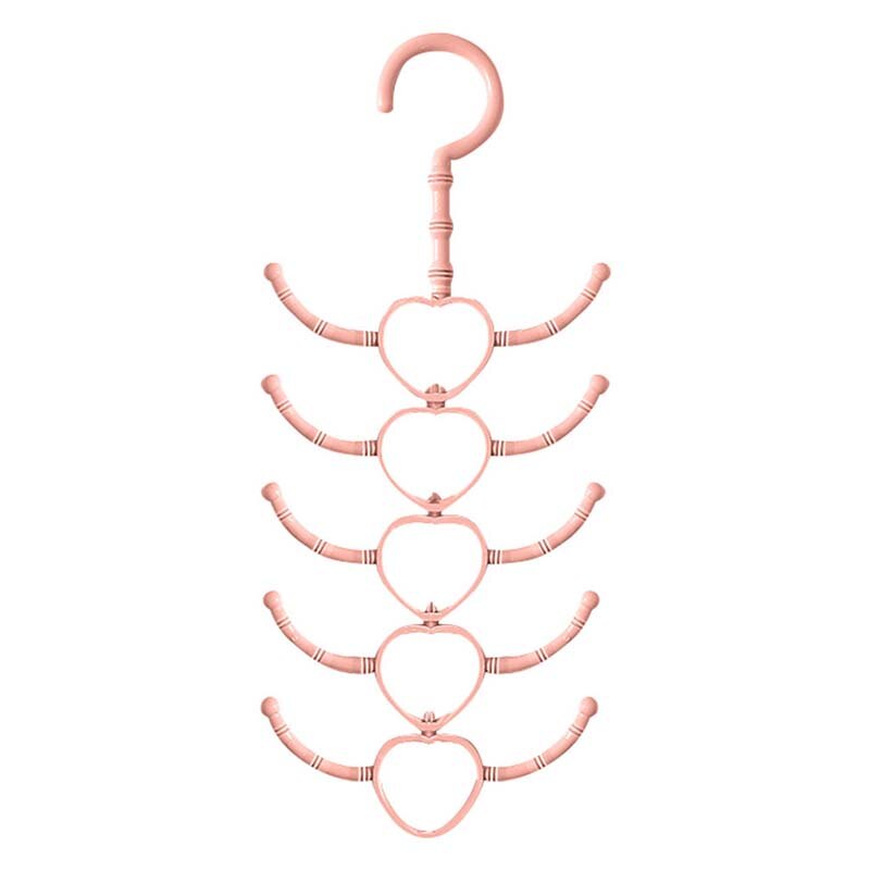 Multifunctionele 360 Graden Gedraaid Kleerhanger Tie Sjaal Riem Opbergrek Schoenen Droogrek Multifunctionele Opslag Hanger 1Pc: pink