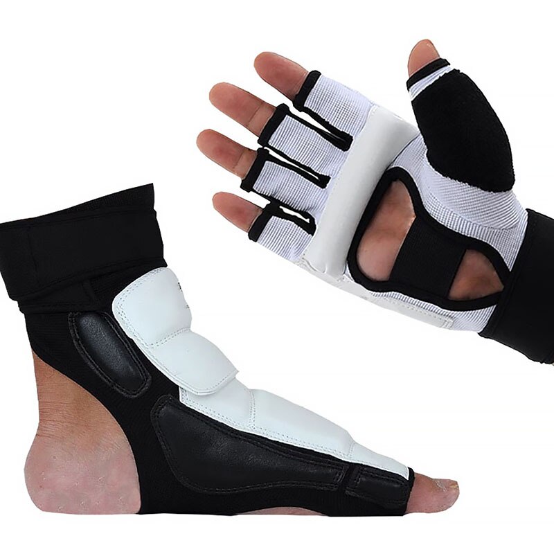 Taekwondo Hand Handschoenen Voet Sokken Protector Guard Karate Boksen Enkel Palm Protector Guard Gear Pak Voor Grappling Kickboksen