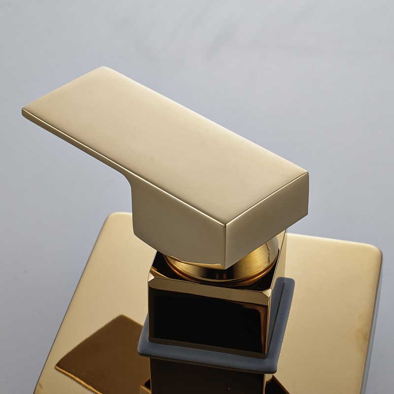 Senlesen One Way Valve Mixer Shower Square Brass Shower Faucet Control Valve Wall Mounted Valve Chrome/Golden