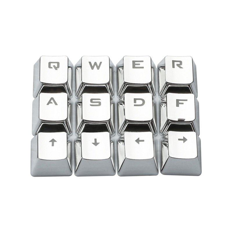 12 Mechanical Keyboard PBT Electroplated Metal Texture Cruciform Keycaps