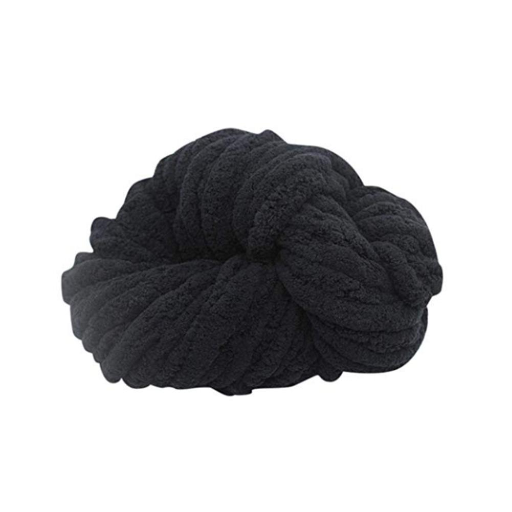 Koc DIY Wykonany ręcznie Chenille wełna przędza gruby koc z wełny paski lodu zagęszczony ręcznie dziergany koc przędzy: C