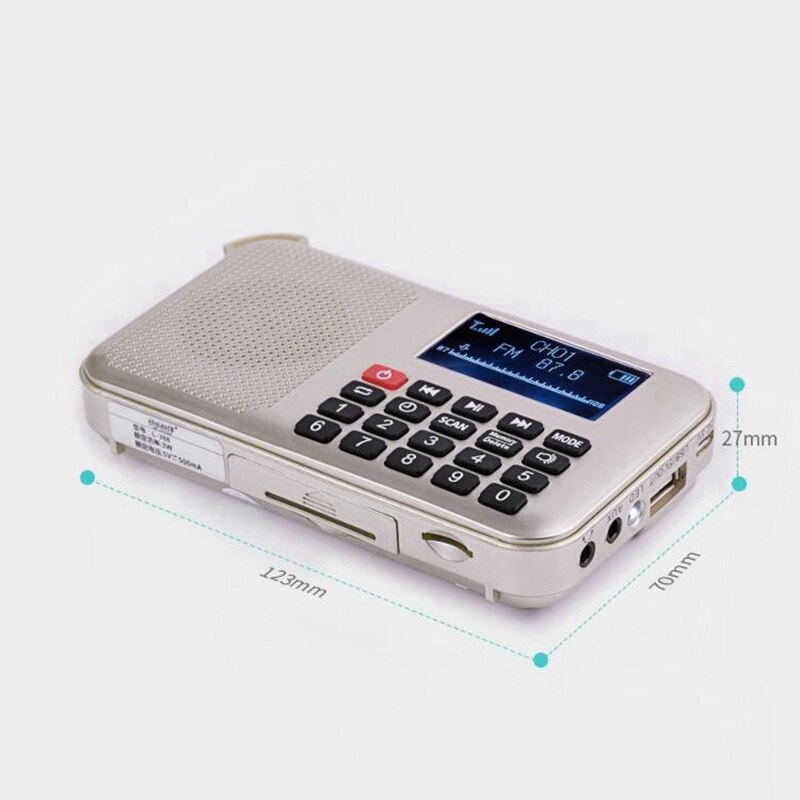 Mini Solar Power Speaker Mp3 Audio Music Player with Led Emergency Light