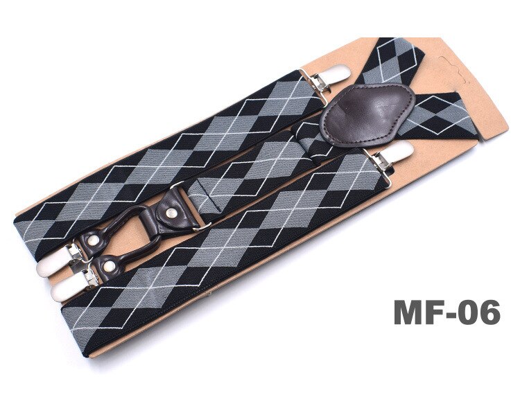 Men Suspenders Straps Trouser Braces Adjustable Elastic Solid Color Y Back 4 Clips for Wedding Casual Formal Father Husband: MF-06