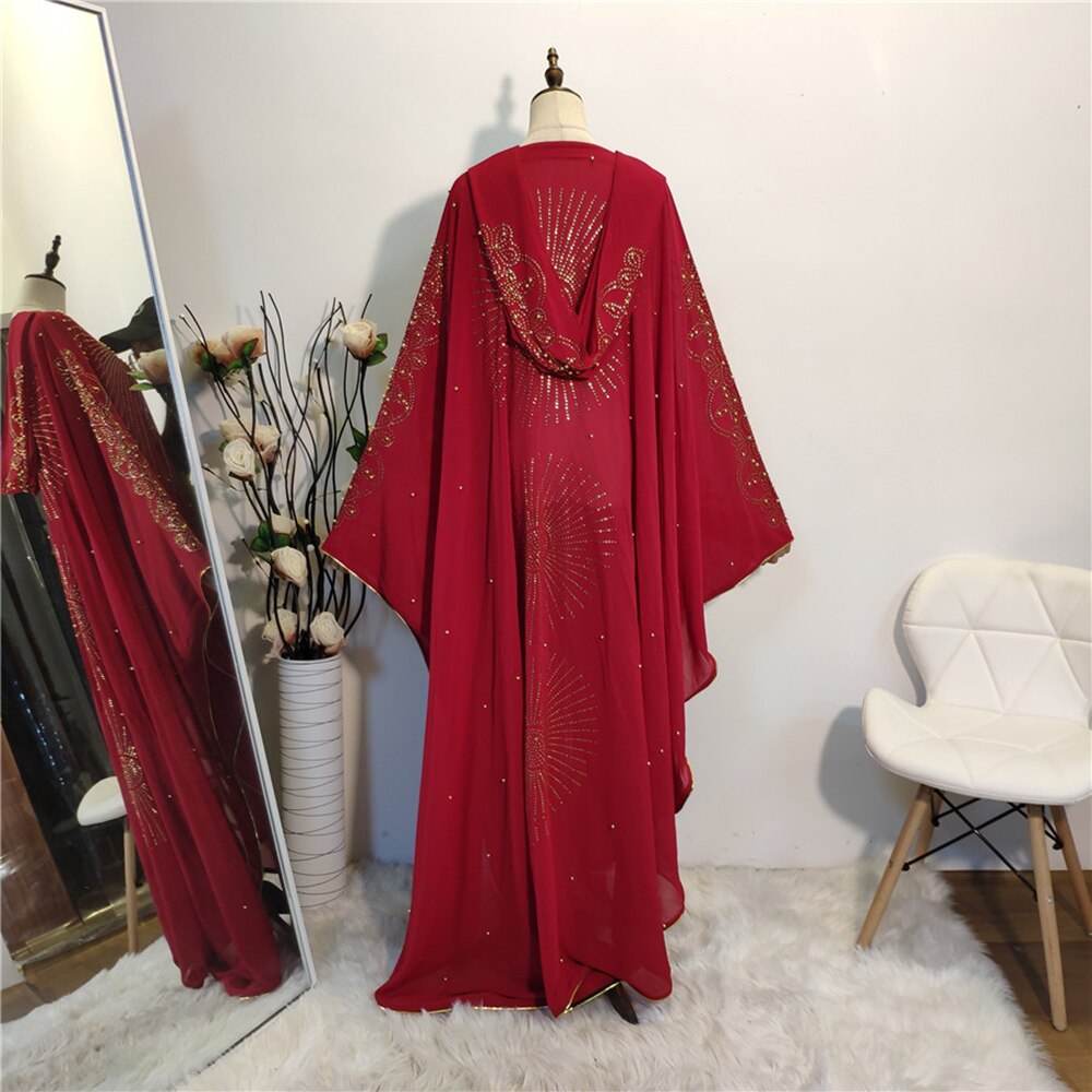 Boléro Mujer Abaya dubaï Djelaba Femme femmes perlée haussement d'épaules Cape Robe Hijab haussement d'épaules Niqab musulman Boerka islamique tunique turquie manteau