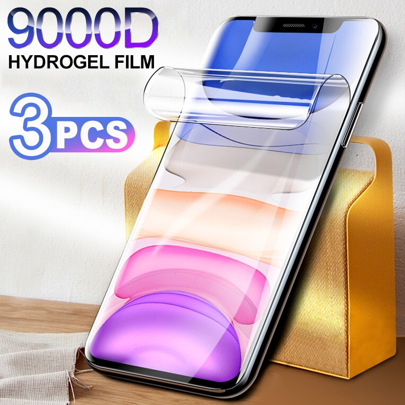 3Pcs Hydrogel Film Screen Protector Voor Iphone 11 Pro X Xr Xs Max Zachte Beschermende Film Voor Iphone Se 6 7 8 Plus Screen Protector