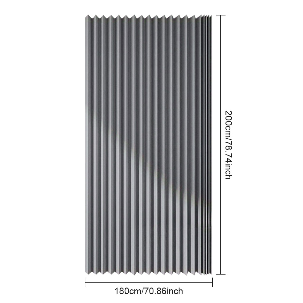 Faltbarer magnetischer Duschvorhang, wasserdichter Badvorhang mit 14 Haken, Badezimmervorhang, modern für Badezimmer: Default Title