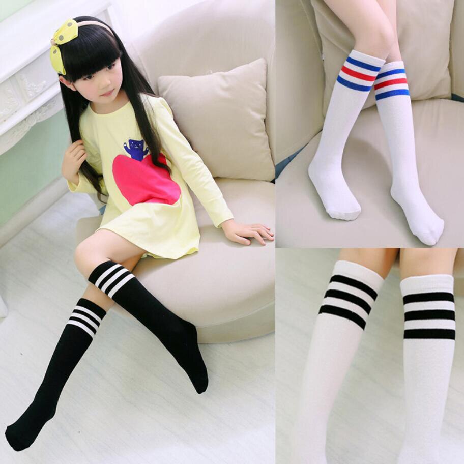 Kids Girs Boys Women Football Cotton Socks Stripe Soccer Sport Youth Socks Pair Stockings