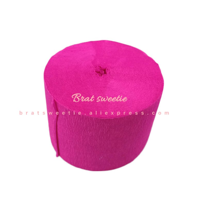 4.5Cm * 25Cm Crêpepapier Streamers Decoratieve Crinkled Diy Ambachtelijke Bloem Maken Wikkelen Verjaardag Bruiloft Achtergrond Decoation: rosered Crepe