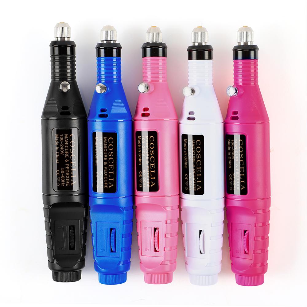 COSCELIA Electric Nail Drill Machine Manicure Machine Nail Art File Ceramic Nail Drill Bits Sanding Nail Tools Set