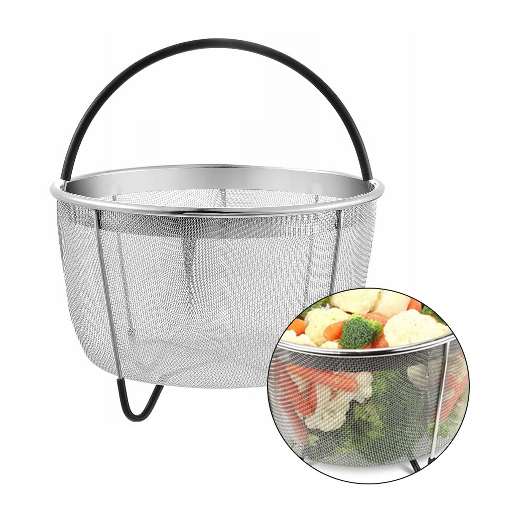 Snelkookpannen Stoomboot Mand Rvs Zeef Stoom Ei Vlees Veggie Insert Dampende Tool