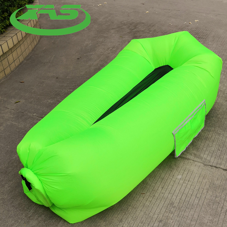 Sofá inflable al aire libre, sofá perezoso rápido, silla de aire de playa, colchón de aire inflable para acampada: green