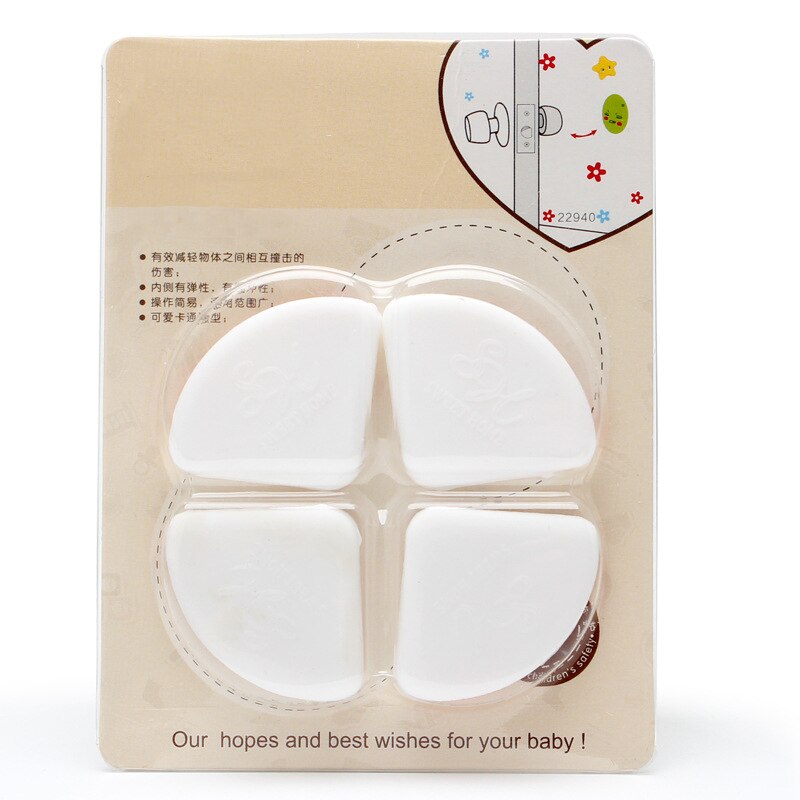 4 Stks/set Veiligheid Glazen Tafel Conner Protector Guards Voor Baby Peuter Kids Hoofd Meubels Edge Anti-Collision Bumper Pad cover: WHITE