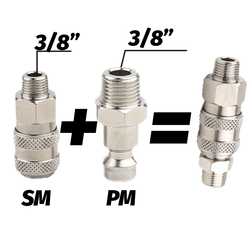 SM SF SH SP Self Locking Hose Coupler Plug Socket Air Compressors Hose One Touch Fittings Coupling Pneumatics Quick Connector: Khaki
