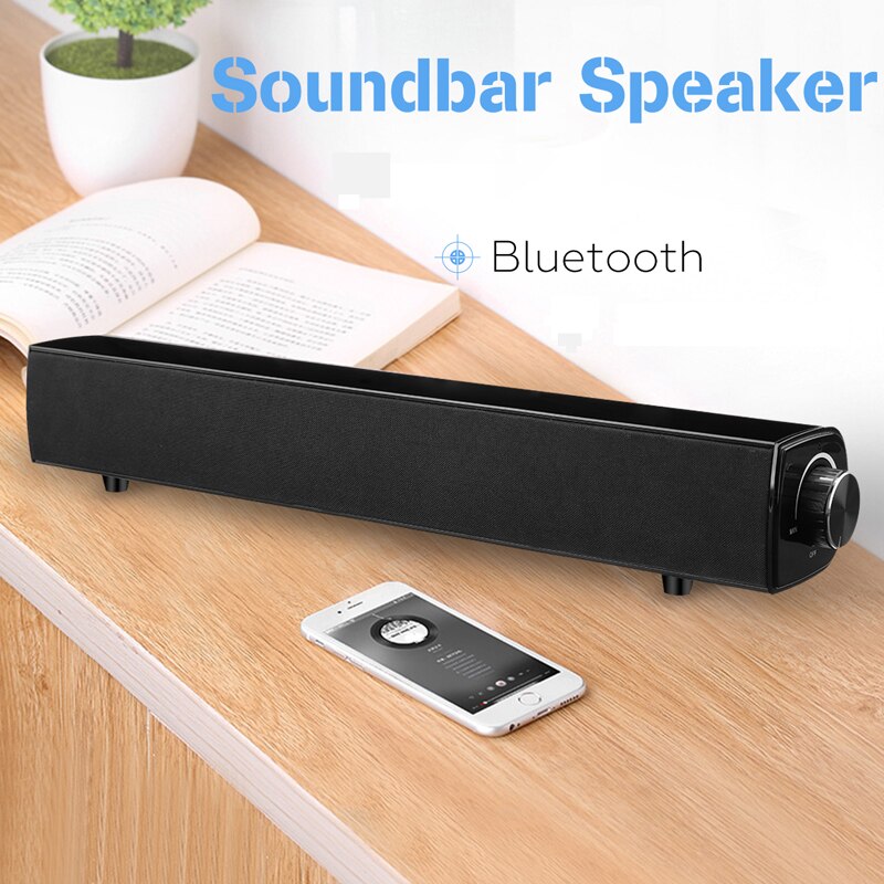 10W Bluetooth Speaker Soundbar 4500mAh Draadloze Bass Stereo Subwoofer USB Aux 3.5mm Voor Thuisbioscoop Smartphone PC
