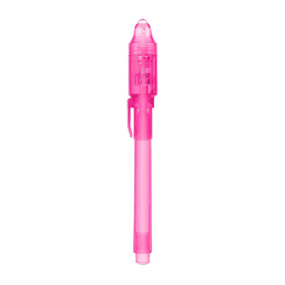 5 stks/set Secret Pen Verjaardagsfeestje Onzichtbare Inkt Pen Met UV Licht Voor Kinderen En Volwassenen Party: Pink