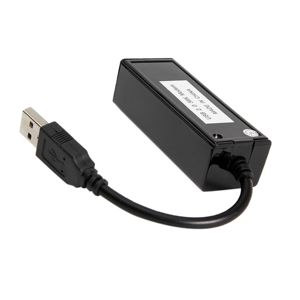 USB 2.0 56K External Data Fax Modem Cable Adapter For Windows XP/7/8/10 Black