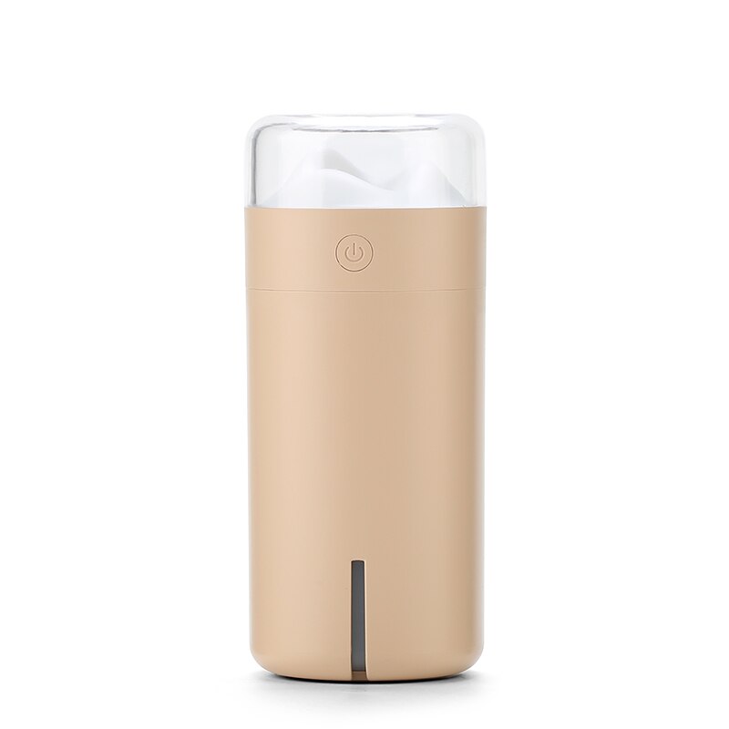Ambientador para el coche, Humidificador Dashan, USB, Mini difusor ultrasónico de aceites esenciales, vaporizador purificador de aire para la oficina con luz LED nocturna: Brown