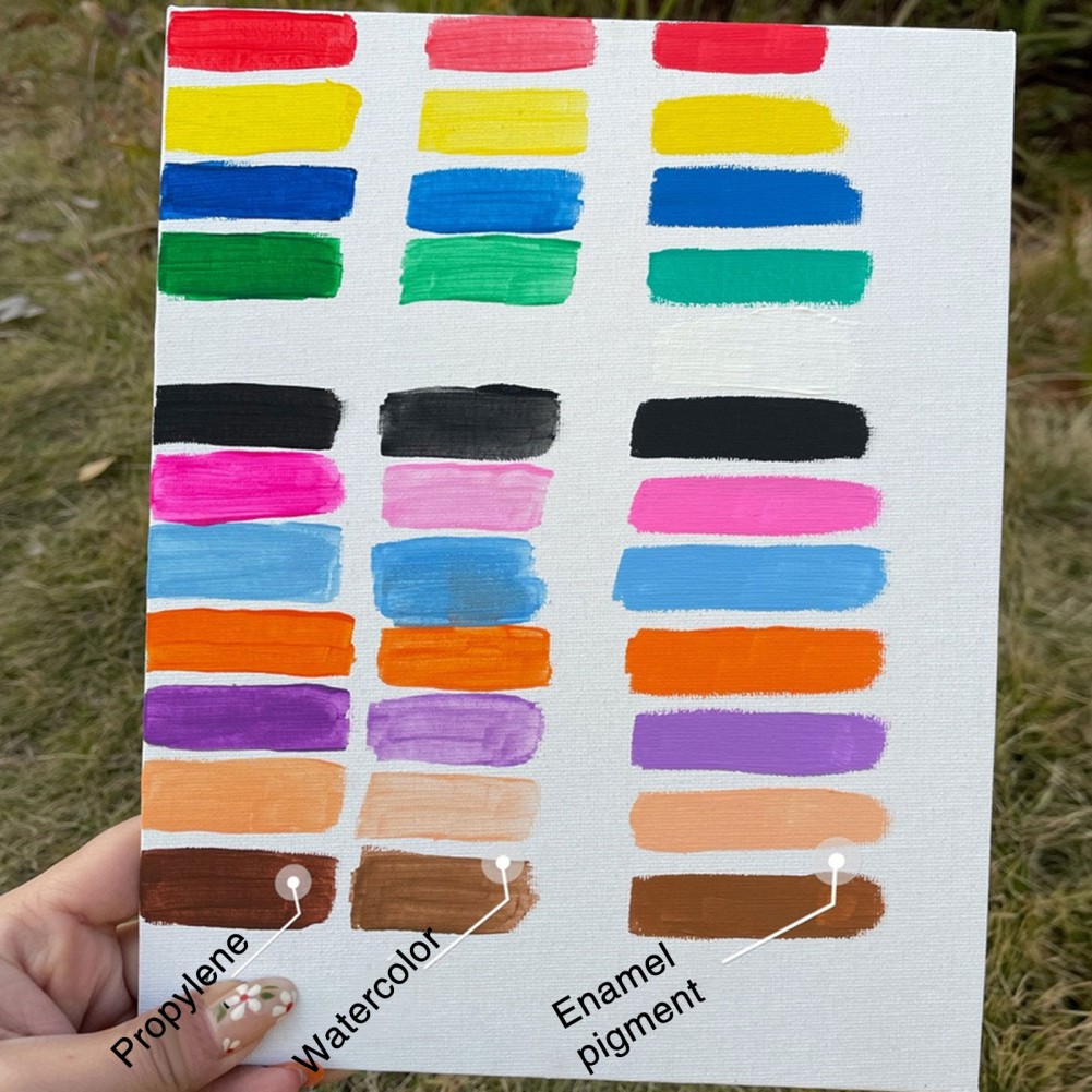 Eco-friendly 12 Colors Eco-friendly Acrylic Paint DIY Handmade Painting Art Materials Arts Crafts Painting Tool