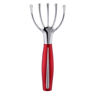 Elektrische lichaamsmassager voor verlichting, elektronische hoofdmassage, vibratie, vingerklem, klauw, stressvermindering, hoofdpijnverlichting: Rood