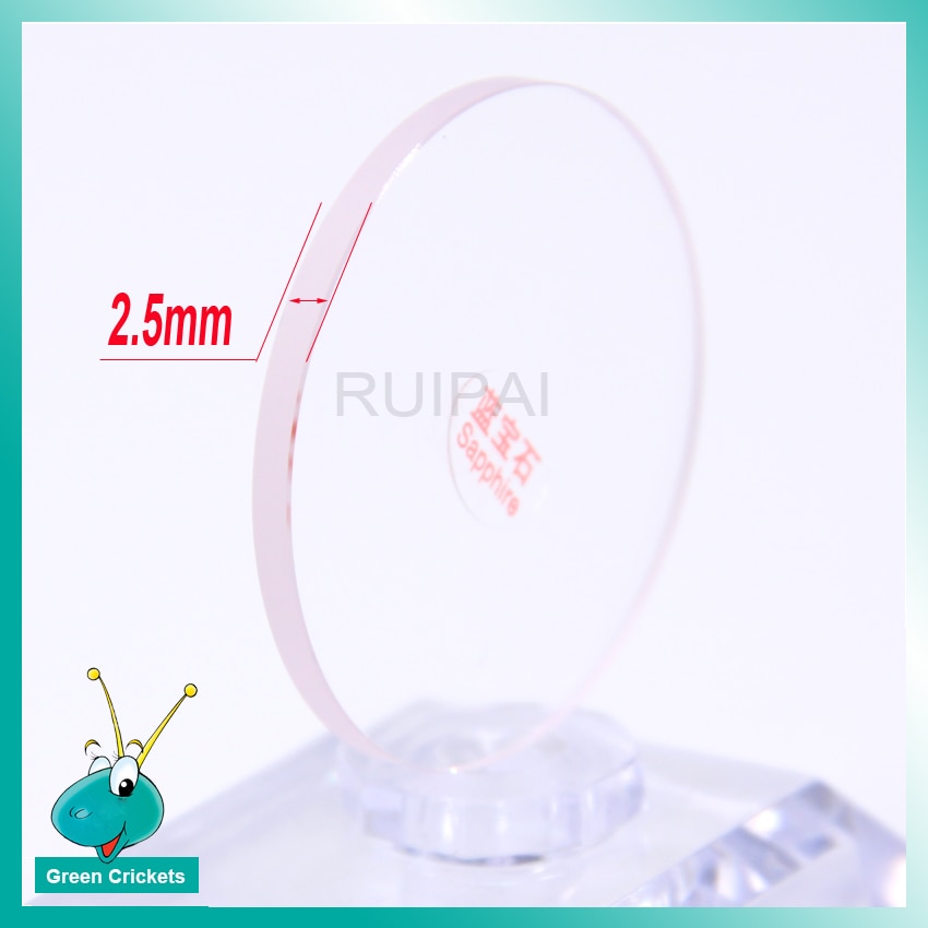 Cristal de verre saphir haut de gamme, 28mm ~ 37.5mm 2.5mm épaisseur verre de rechange pour montres monteuses
