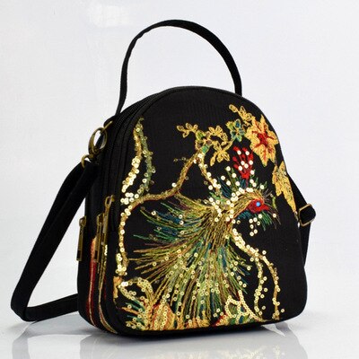 Nice bohemian embroidery women small shopping handbags animal prints lady causal shoulder bag Top multi-use canvas Carrier: 3