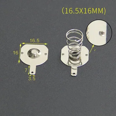 YYT 10 Stück 18650 Batterieblatt 16 x 16 x 18,5 mm Federkontaktblatt Batteriekasten positiv und negativ einzeln bipolar: dunkel Grau