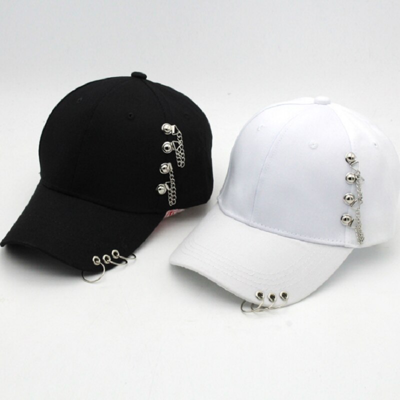 Dad Hat Piercing Ring Baseball Cap Punk Hip Hop Caps Cotton Adult Casual Solid Adjustable Unisex caps