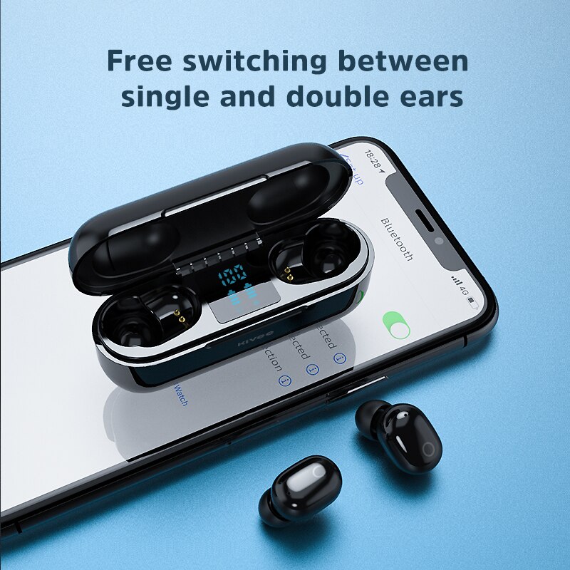 KIVEE TWS Bluetooth casque sans fil avec micro étanche ecouteurs HIFI casques pour iPhone Xiaomi auriculares fone de ouvido