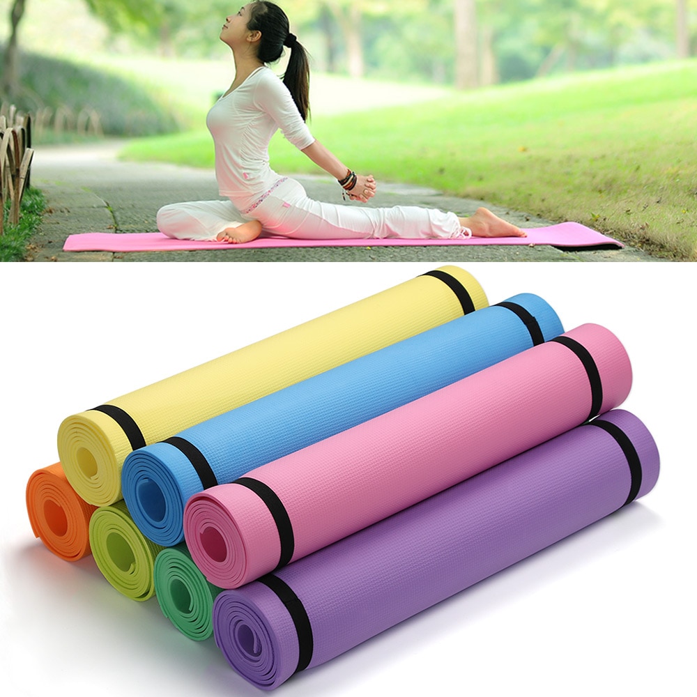1pc 4mm fargerike myke eva antiskliteppe yogamatter gymnastikk sport helse gå ned i vekt fitness treningsunderlag sport yogamatte