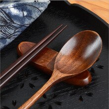 Koffielepel japanse en koreaanse lepel eetstokjesset vintage houten eetstokjes lepel servies 2 sets  l0422