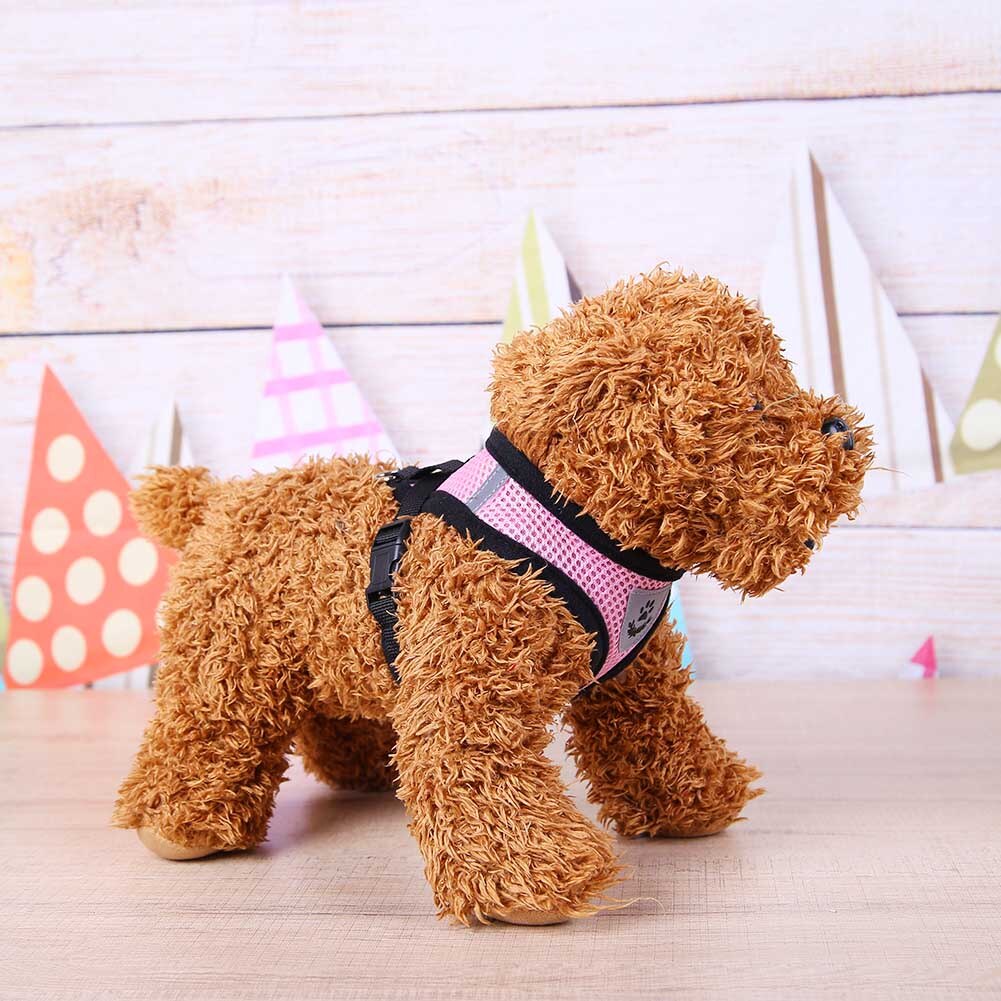 Pet Vest Pet Traction Rope Mesh Cloth Black Pink Red Blue Pet Breathable Vest Harness Leash Puppy Walking Traction Rope Strap