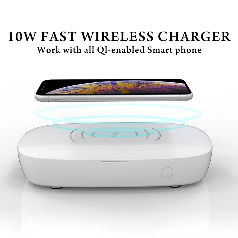 Multifunction Sterilizing Box Smart Phone Wireless Charger UV Sanitizer 10W Charging Ultraviolet Disinfector Safety Hygiene