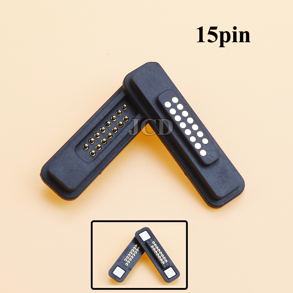 1Pair 13/14/15/16/17/18/19/20Pin Waterproof Magnetic Pogo Pin Connector 2A Male Female Pogopin Spring Loaded DC Power Socket: WHITE