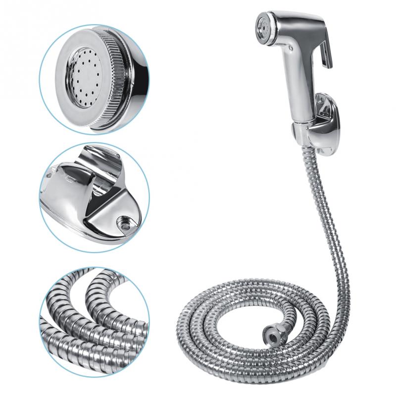 1Set Multi-Functionele Bidet Sproeier Abs Badkamer Handheld Bidet Douche Sproeier Slang Houder Muurbeugel Set