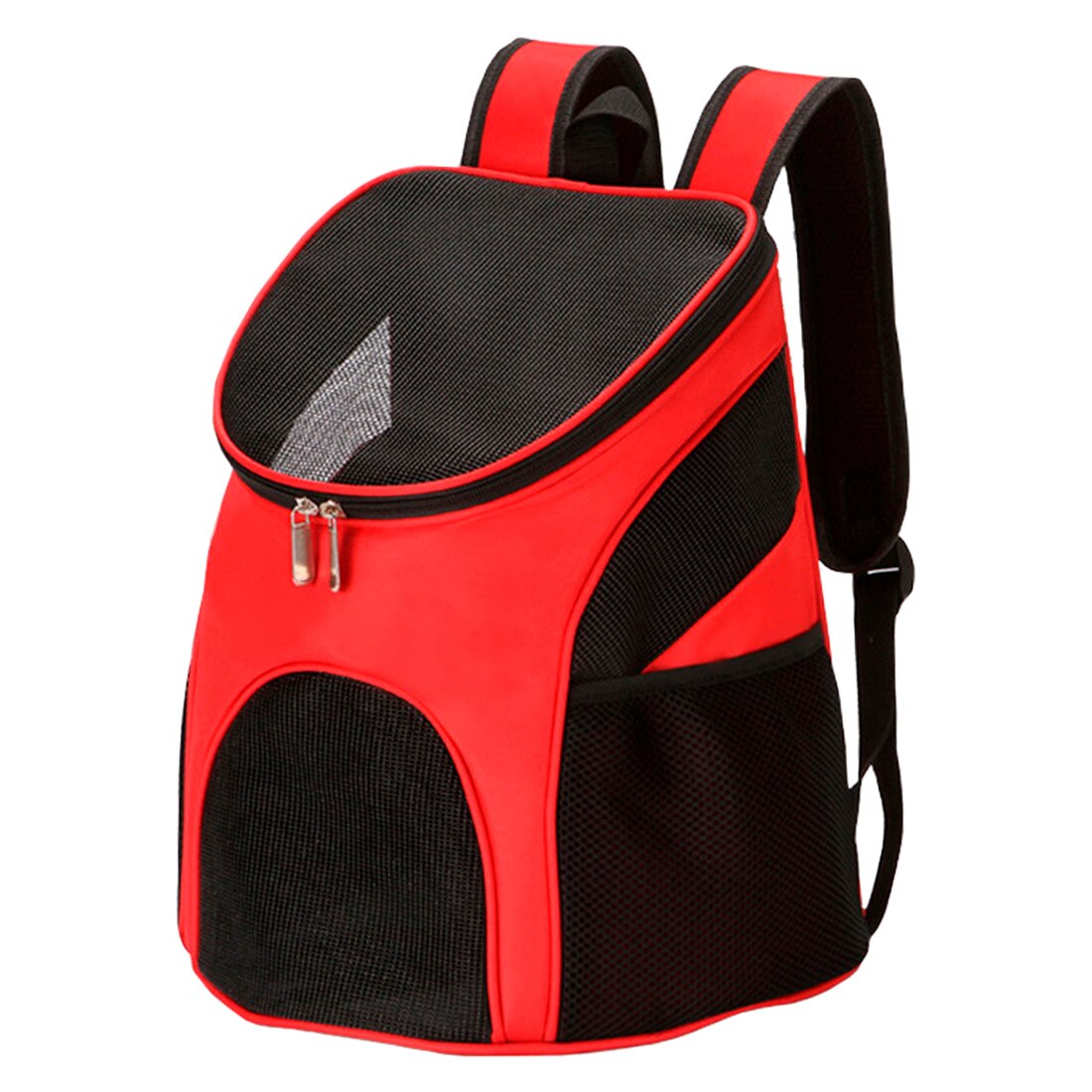 Tragbare Atmungsaktive Netz Haustier Tasche Aus Tragetasche Atmungsaktive Gittergewebe Träger Rucksack Für Kleine Und Mittelgroße Hunde: rot