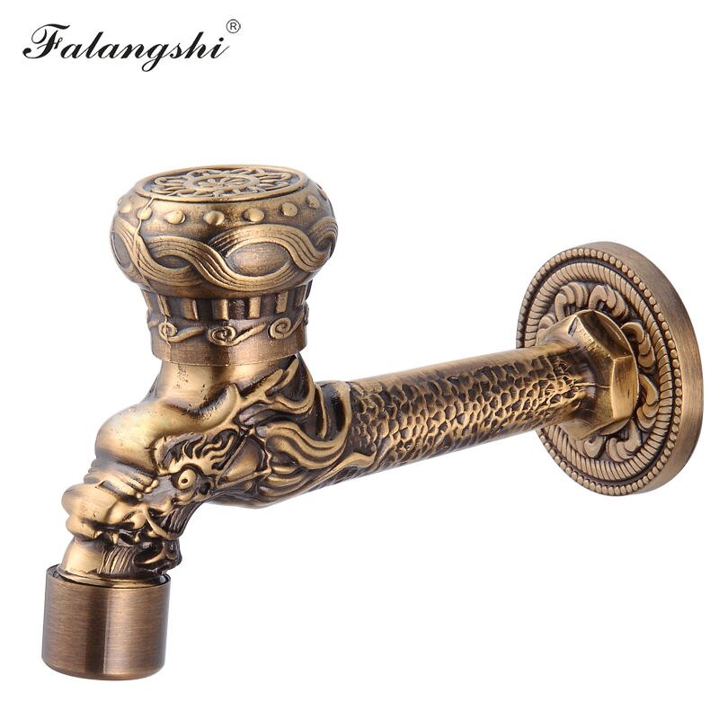 Antiken Geschnitzten Bibcock Durcheinander Wasserhahn Dekorative draussen Garten Wasserhähne für Waschmaschine Luxus Wc Mopp Wasserhahn WB8503: Modell 17