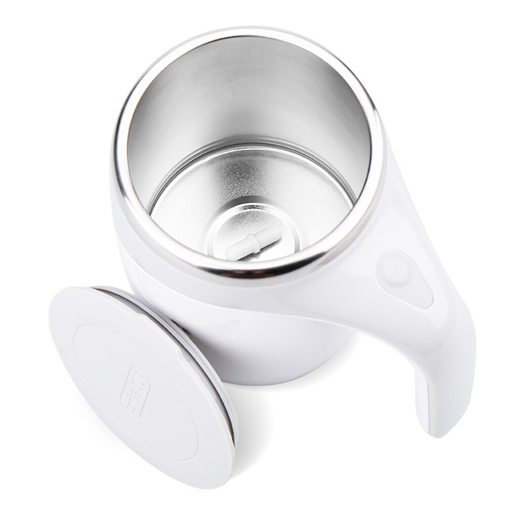 Office Coffee Battery Operated Insulated Smart Cocoa Drink Mixer Magnetic Cup Stainless Steel Self Stirring Mug Mocha