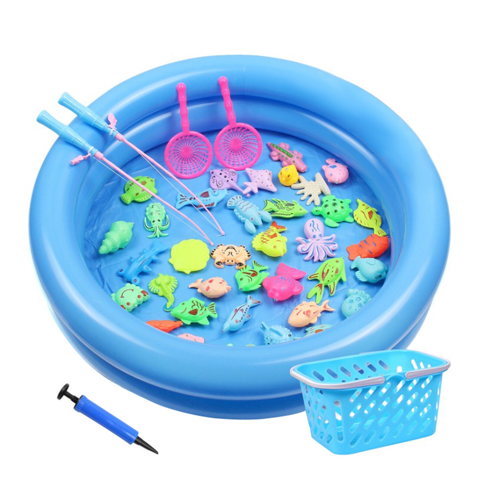 Kinderen Magnetische Vissen Speelgoed Fun Opblaasbare Peuter Spelen Water Speelgoed Ouder-kind Interactief Spel Vissen Zwembad Bad Speelgoed: B
