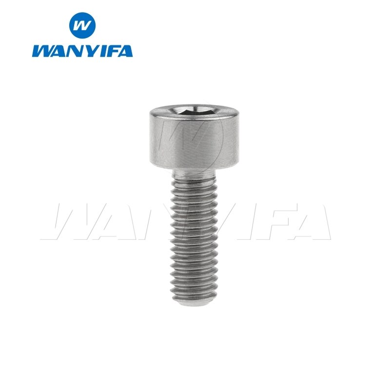 Wanyifa titan bolt  m5 x 10 12 16 18mm unbrakonøkkel stigma hode ti skrue til sykkelstamme setepinne: M5 x 16mm sølv