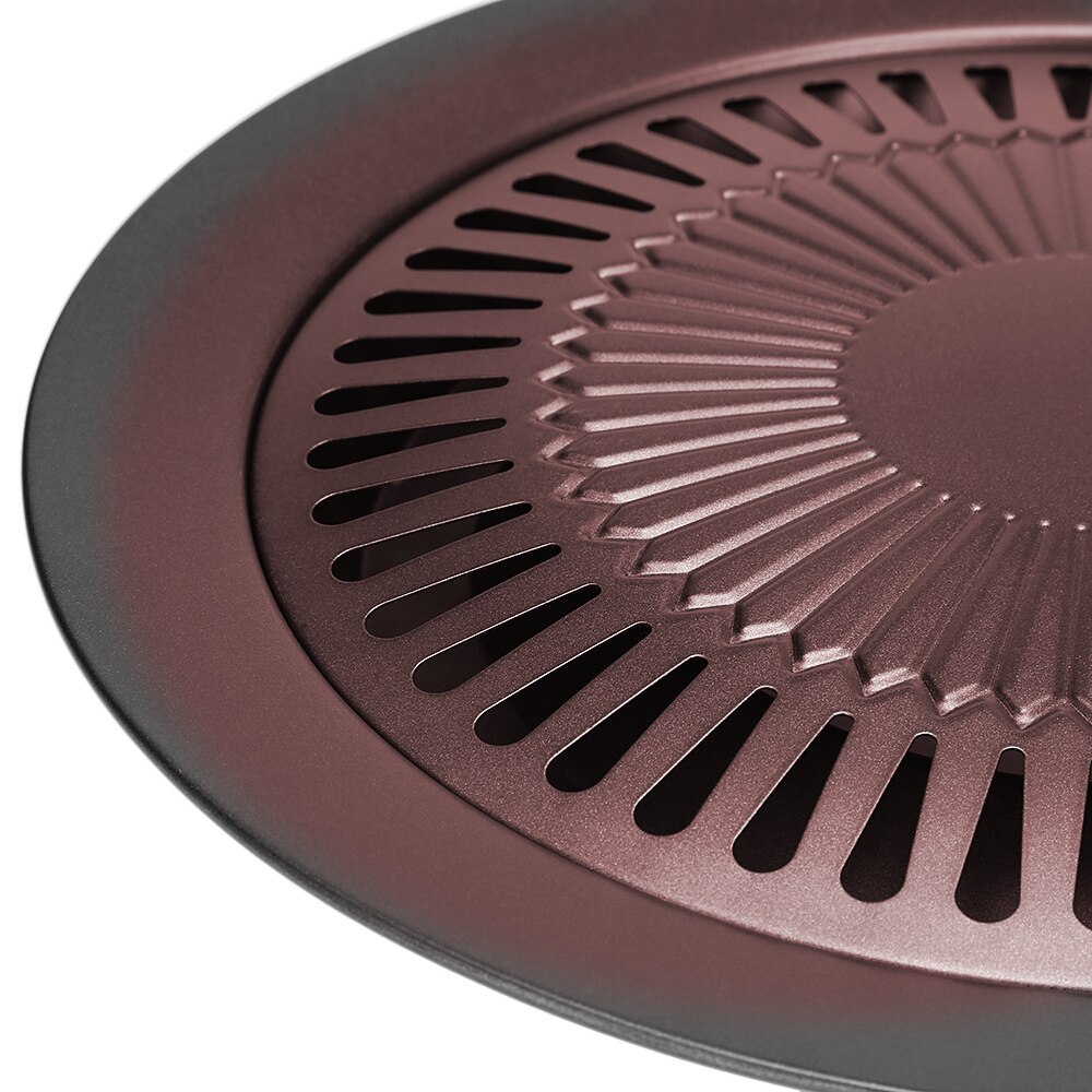 32cm Round Iron Korean BBQ Grill Pan Non-stick Barbecue Kitchen Cooking Plate Portable Outdoor BBQ Grill Accessories Tools