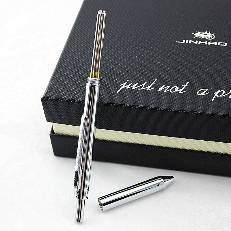 metal multi-function 3 color ball pen with pencil compound pen office student pen business pen 1pcs/lot