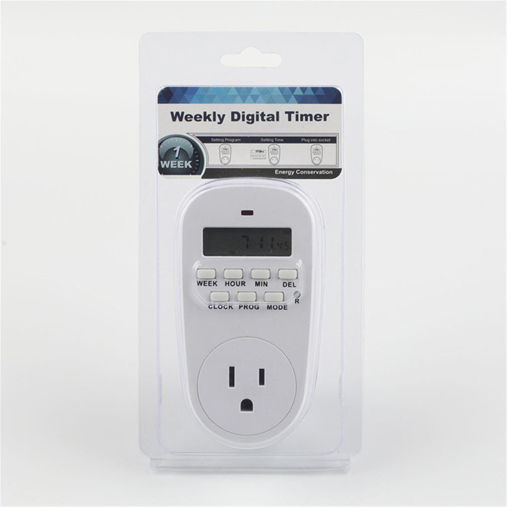 Eu/dk/us stik 24 timers programmerbar mekanisk timer ugentlig digital smart timing kontakt nedtælling automatisk sluk kontakt stik