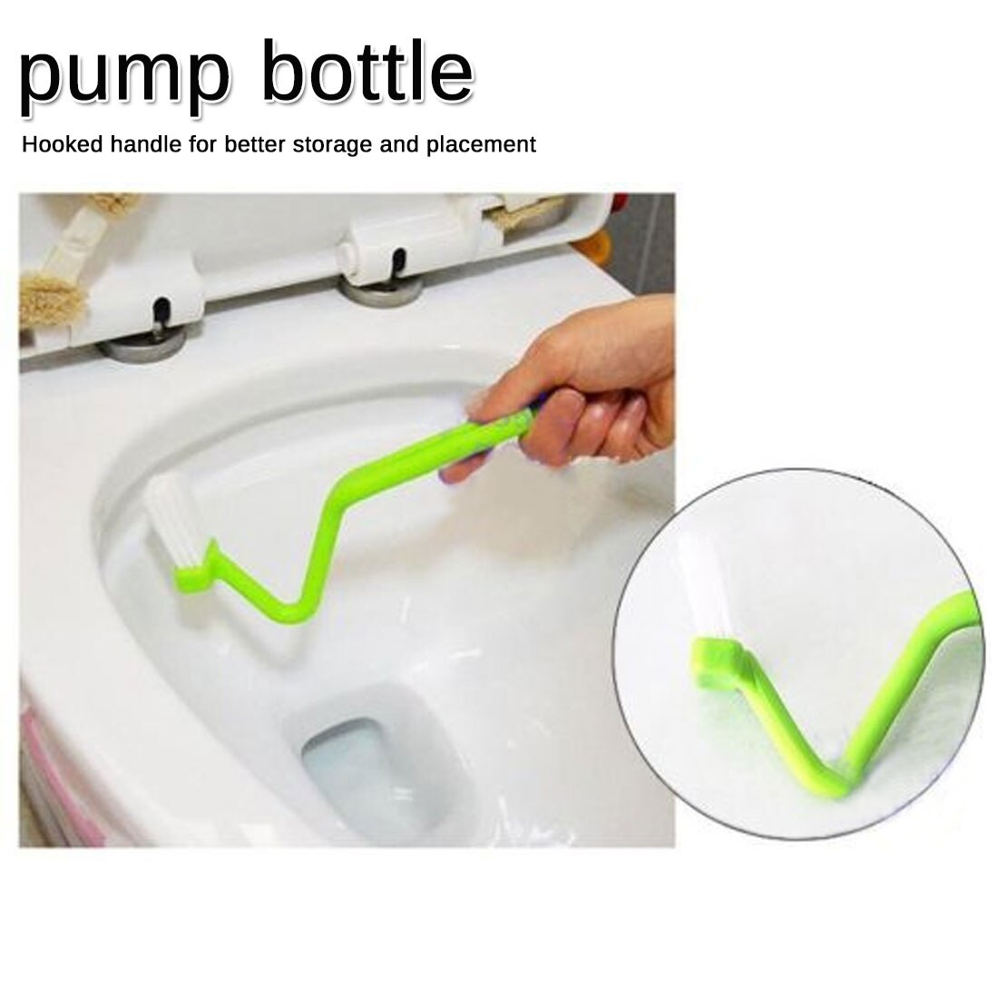 1PC Brush Cleaning Tool Home Shower Room Random Color Accessories Portable Toilet Brush Bathroom Scrubber V-type Bent Cleaner